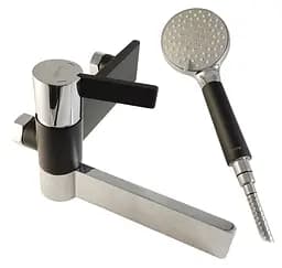 Смеситель для ванны короткий гусак черный/хром Ø35 Gappo Atlantic 1/4 G3281 Черный матовый