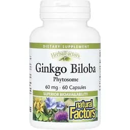 Гинкго Билоба Natural Factors Ginkgo Biloba Phytosome 60 мг 60 капсул
