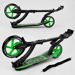 Самокат Best Scooter 89х52х90 см Чорно-зелений 000231487 - мініатюра 3