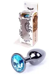 Анальная пробка - Jawellery Dark Silver PLUG Light Blue Boss Series 64-00031 100332