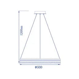 Світлодіодна люстра Feron AL6610 SHINE LEVITATION 50Вт 4000K золото - мініатюра 2