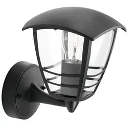 Вуличний настінний світильник Philips Creek wall lantern black 1x60W ІР44 без лампи чорний (915002789502)