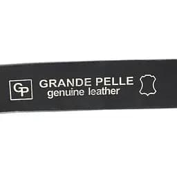 Практичний брючний ремінь для чоловіків з натуральної шкіри Grande Pelle 11677 чорний 120 см - мініатюра 3