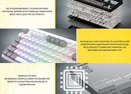 Клавиатура игровая механическая HATOR HTK-850UA Wireless Black-White Rockfall 3 TKL Mecha orange, QMK/VIA - мініатюра 9