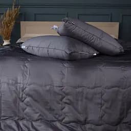 Літній постільний комплект MirSon Line Satin Premium Iron grey Бавовна Полуторний (2200010978063) - мініатюра 4