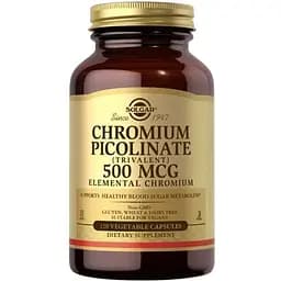 Вітаміни та мінерали Solgar Chromium Picolinate 500 mcg, 120 вегакапсул
