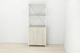 Етажерка 3/60 Ferrum-decor Серії Конект із тумбою 144x60x28 Білий ДСП Сонома (FRD-104452) - мініатюра 2