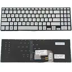 Клавіатура для ноутбука ASUS (UX561 series) rus, silver, без кадру, підсвічування клавіш