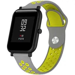 Ремінець BeWatch sport-style для Xiaomi Amazfit BIP Сіро-Жовтий (1010146)