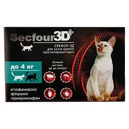 Краплі протипаразитарні Fipromax Secfour 3D для котів до 4 кг 0.5 мл 2 шт. - мініатюра 5