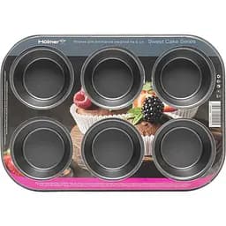 Форма для випікання мафінів Holmer Sweet cake на 6 порцій (BM-0806-RG Sweet cake)