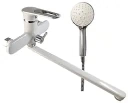 F2249 Змішувач для ванни довгий гусак білий/хром Ø35 Frap 1/10 Білий