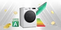 LG Пральна машина фронтальна, 11кг, 1400, A, 57см, дисплей, пара, інвертор, білий - мініатюра 2