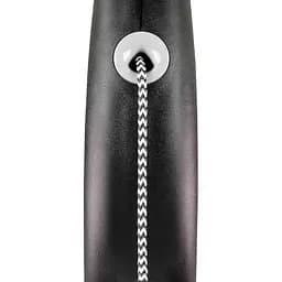 Рулетка Flexi Black Design для собак трос розмір M 5 м чорна - мініатюра 2