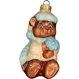 Ялинкова прикраса Різдвяні історії Тато-ведмідь скло (4820001154764)