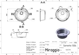 Кухонна мийка Miraggio TULUZA sand (0000048) Граніт, Врізна, Пісочний - мініатюра 2