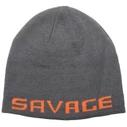 Шапка Savage Gear Logo Beanie One size Rock Grey/Orange