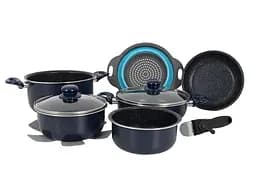 Набір посуду Gimex Cookware Set induction 9 предметів Blue (6977225)