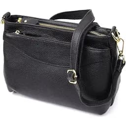 Классическая женская сумка Vintage с жестким дном из натуральной кожи 27х16х11 см sum0027515