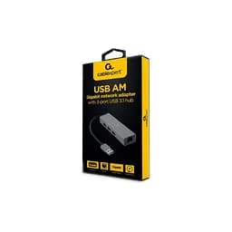 Адаптер USB-A to Gigabit Ethernet, 3 Ports USB 3.1 Gen1 Cablexpert (A-AMU3-LAN-01) - мініатюра 2