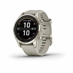 Смарт-годинник Garmin Fenix 7S Sapphire Solar Soft Gold w. Light Sand Band (010-02776-14/15)