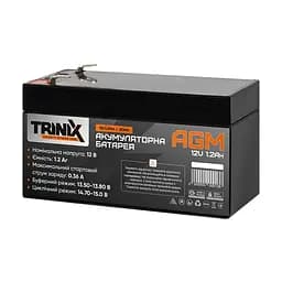 Аккумуляторная батарея 12В 1.2Ач Trinix 12V1.2Ah/20Hr AGM свинцово-кислотная (44-00031)