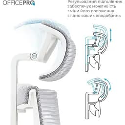 Офісне крісло OfficePro Elegant OC600-W-LG-LG White/Light Gray [148651] - мініатюра 13