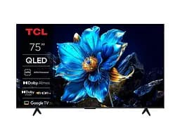 TCL Телевізор 75" QLED 4K 60Hz Smart Google TV Black