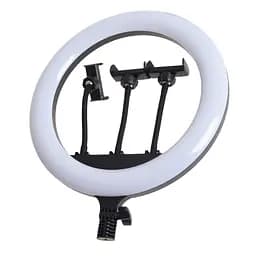 Кільцева лампа блогера Brille з 3 тримачами LED 24W CCT 36 см (TE-053) - мініатюра 11