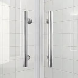 Душова кабіна без піддону Koer SR SC04-100x100x195-TR-01 прозоре скло Easy Clean 5 мм, хром KR5361, Універсальна, прозорий, хром - мініатюра 8