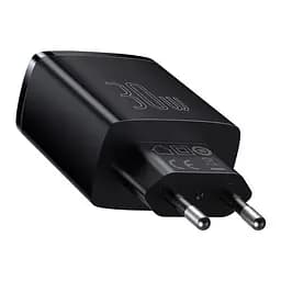 Мережевий зарядний пристрій Baseus Compact Quick Charger 2USB + 1Type-C 30W CCXJ-E01 Black - мініатюра 3