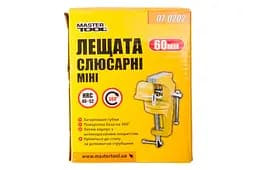 Тиски ручні слюсарні міні Mastertool міні 60 мм 07-0202 - мініатюра 4