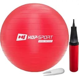 Фітбол Hop-Sport з насосом 55 см червоний