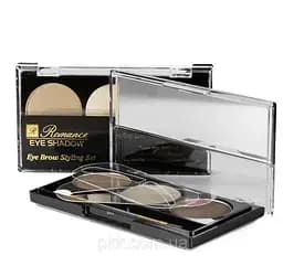 Набір для корекції брів Romance Eye Brow Styling Set YEB-83 , 07 Бежево-коричневий Сіро-графітовий віск білий