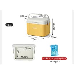 Туристичний холодильник Naturehike CNK2450CF012, 5 л, жовтий - мініатюра 3