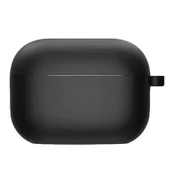 Силіконовий футляр з мікрофіброю для навушників Airpods 4 Чорний / Black