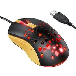 Миша дротова Hoco GM51 Sky Luminous Black/Yellow