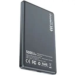 УМБ Choetech Magnetic Wireless 5000mAh 20W PD Qi-15W USB-C In/Out, тонкий, чорний - мініатюра 3