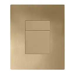 Панель змиву пластикова Koer KT-0607-12 157x198x3mm, кнопка квадратна матове золото KR5715, Золотий - мініатюра 3