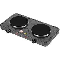 Настільна плита Ardesto ECS-J220G, графітовий, 2000W, електрична, 5 режимів, 2 конфорки, емаль, індикатор нагрівання