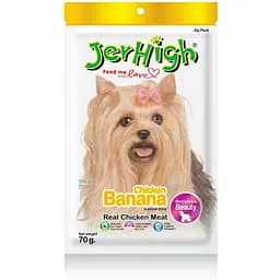 Ласощі для собак Jerhigh палички з курятиною та банановим смаком 70 г