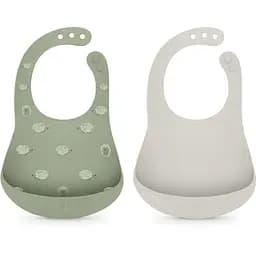 Набір нагрудників Suavinex Colour Essence силіконовий сірий, зелений (401517)