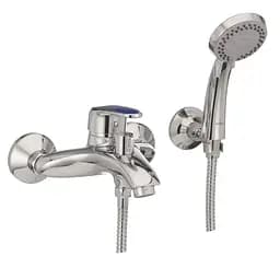 Змішувач для ванни Haiba Magic 009 із синьою ручкою HB0697 Хром