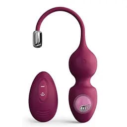 Вагинальные шарики Dorcel Love Balls, 22 см, сливовый