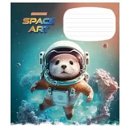 Зошит учнівський Школярик Space Art 012-3406K-5 в клітинку 12 аркушів