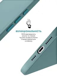 Силиконовый чехол для Apple iPhone 16 Pro Max, ICON2 Case, голубой, противоударный, панель, защита всего корпуса, матовая поверхность Soft Touch, выступает над дисплеем, совместим с защитными стеклами и пленками, с микрофиброй, ArmorStandart (ARM79644) - мініатюра 4
