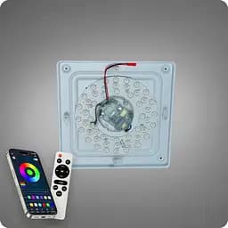 Люстра світлодіодна 517 Dlight RGB з пультом і колонкою 45Вт Білий (02152) - мініатюра 9