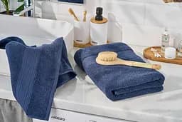 Рушник махровий Ardesto SuperSoft 70х140 см 100% бавовна синій (ART2270DBP)  - мініатюра 8