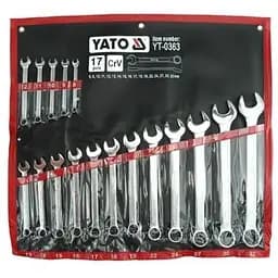 Ключі ріжково-накидні Yato М= 8-32 мм набір 17 шт. (YT-0363)
