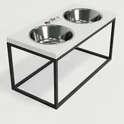 Hollky Base L — миски на підставці для середніх і великих собак (2 × 0,95 л, висота 20 см) - мініатюра 9